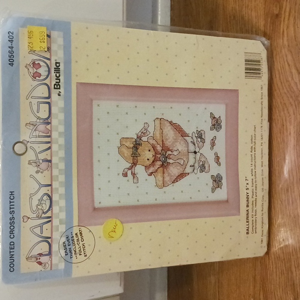 Bucilla Daisy Kingdom Ballerina Bunny cross stitch kit 40564-402 NIP rabbit
